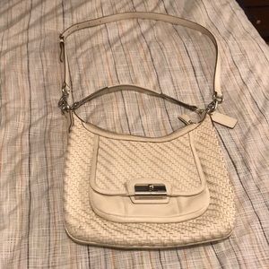 Coach Woven Leather Hobo Tote